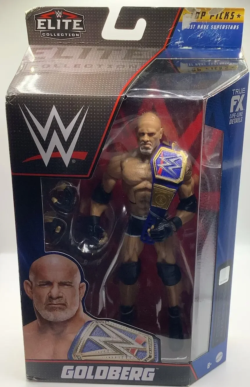 WWE Elite Top Picks Goldberg Action Figure Universal Title Belt Mattel New
